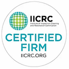 IICRC Certified Firm logo - Internationally recognized certification for cleaning and restoration.