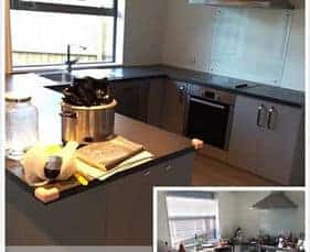 Before and after deep cleaning of a kitchen by Triple Star Commercial Cleaning in Auckland and Christchurch.
