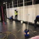 Triple Star Commercial Cleaning team deep cleaning a newly built retail store after construction in Auckland and Christchurch.