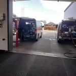 ruck-mounted carpet cleaning system in action, providing deep carpet cleaning services by Triple Star Commercial Cleaning in Auckland and Christchurch.