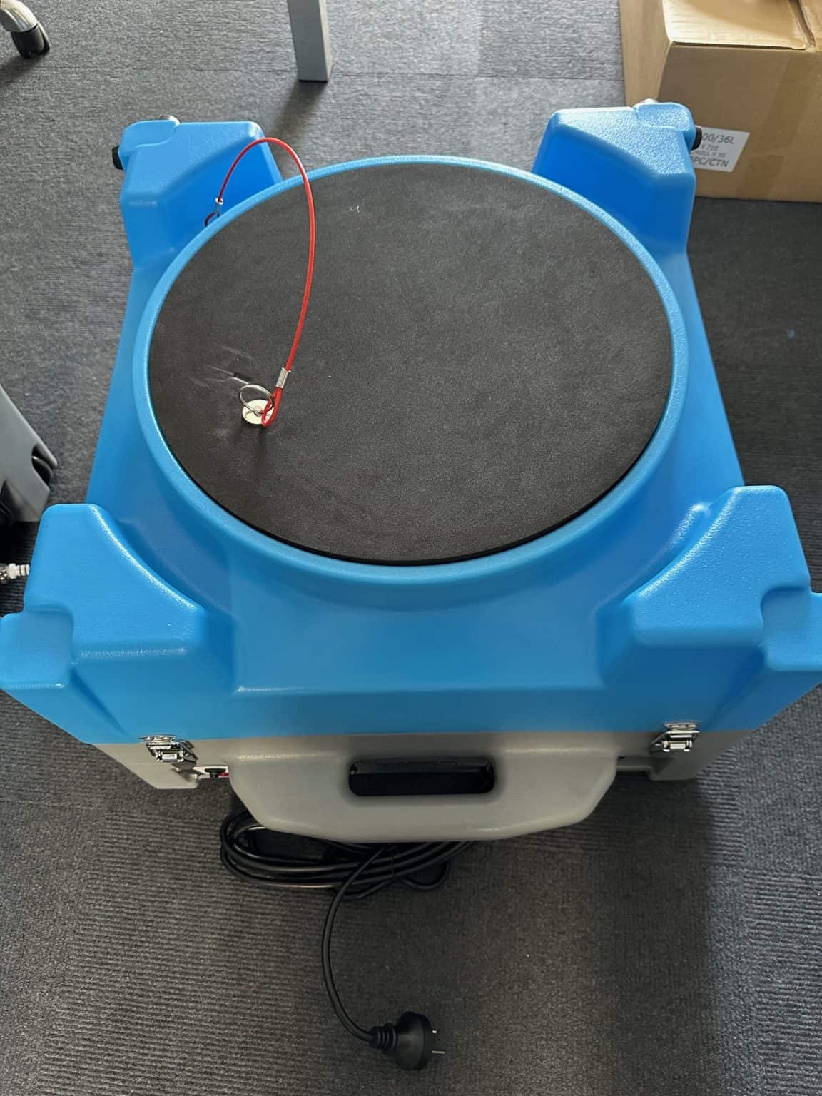 Air scrubber machine for hire in Christchurch used for air purification during carpet drying and water damage restoration
