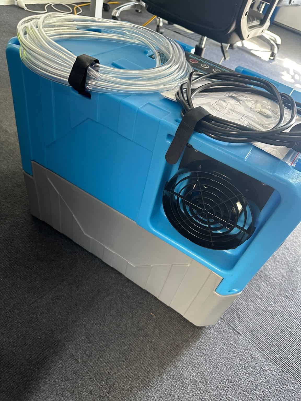 Commercial dehumidifier for hire in Christchurch used for drying wet carpet and water damage areas