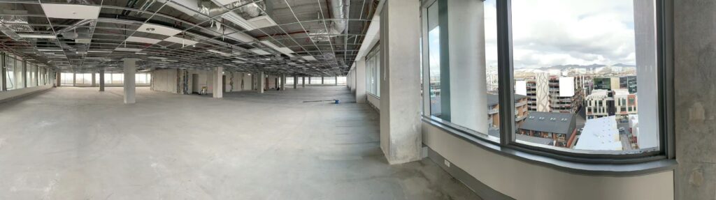 Multi-storey builders cleaning at the Old IRD Building redevelopment in Christchurch
