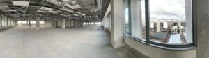 Multi-storey builders cleaning at the Old IRD Building redevelopment in Christchurch